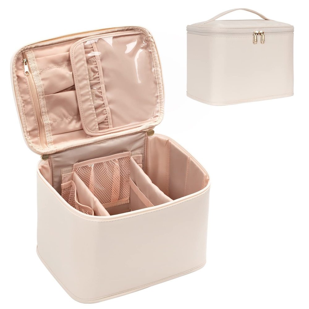 Makeup Bag, Portable Cosmetic Bag, Large Capacity Travel Case Organizer,🐥